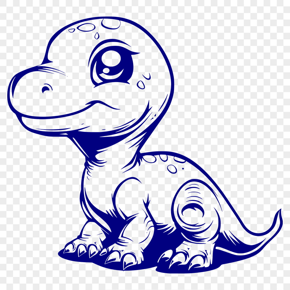 Cute Dinosaur In DXF