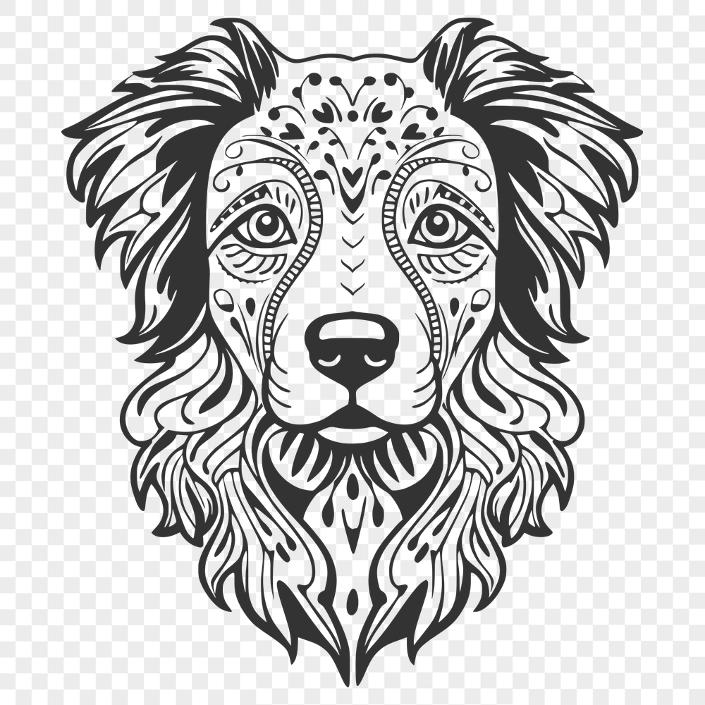 Free Stunning Australian Shepherd Illustration