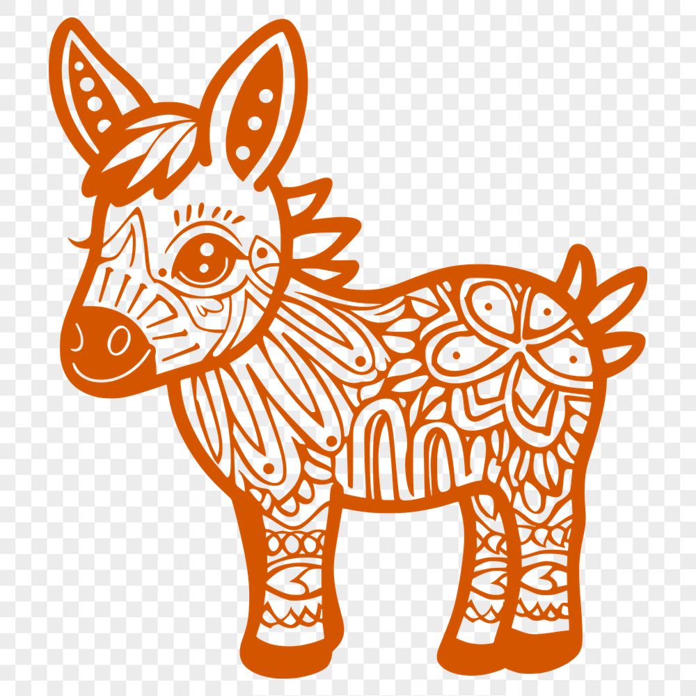 Standing Donkey Vector Image