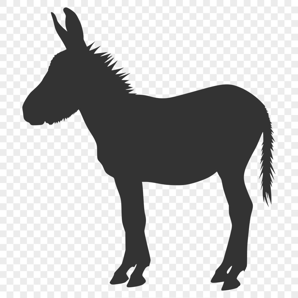 Free Standing Donkey Decal