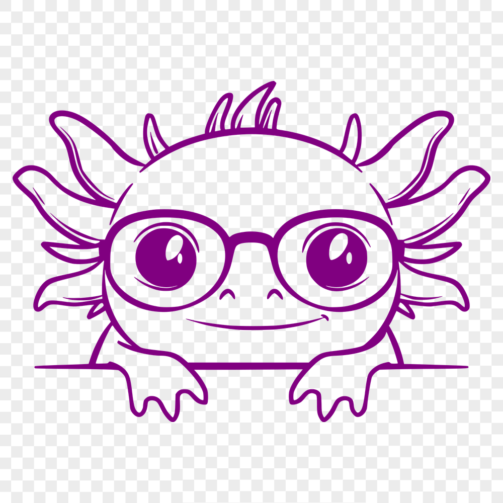 Unique Axolotl Wearing Glasses