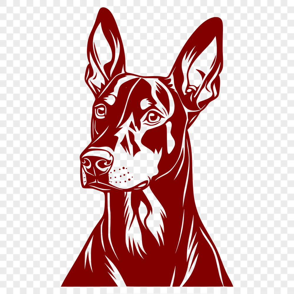 Stunning Doberman Pinscher - Laser Engraver PNG