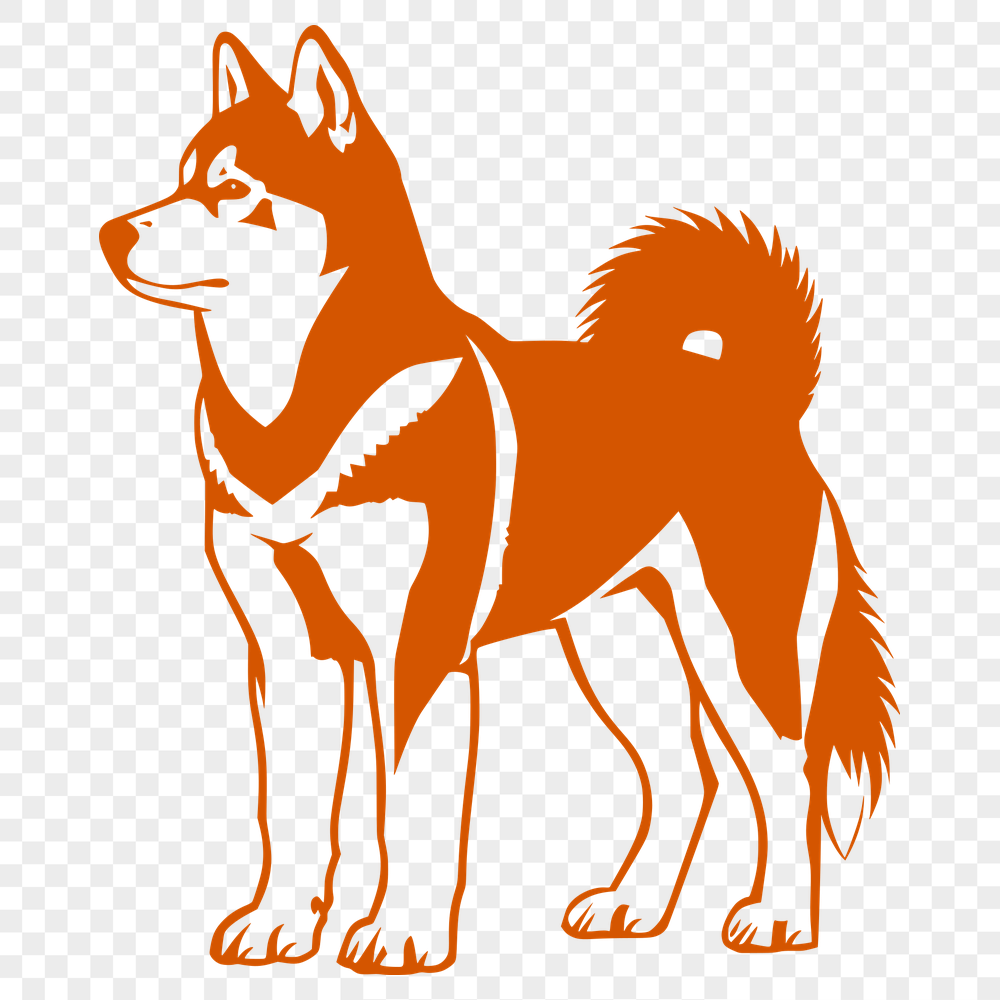 Beautiful Standing Dog Clip Art