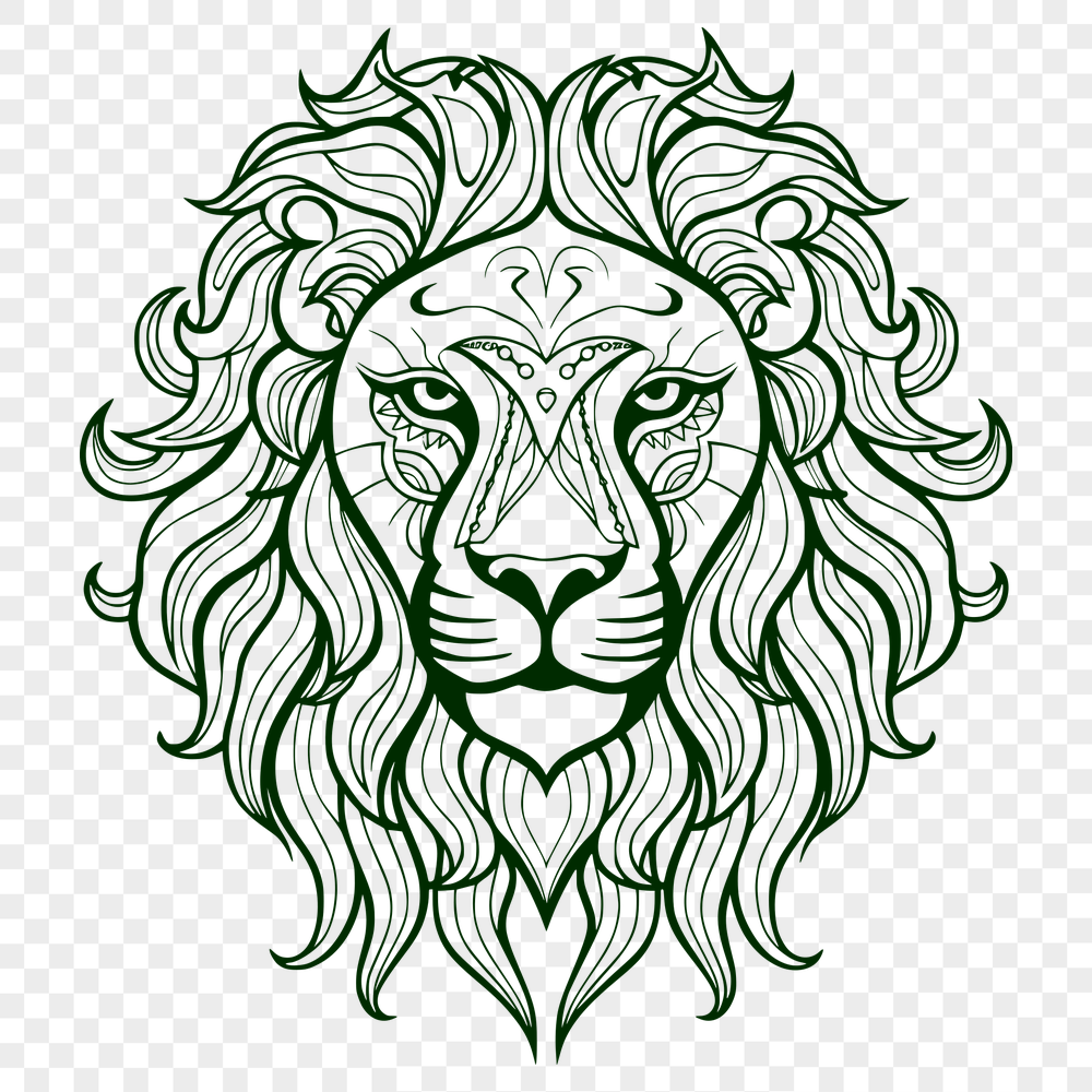 Ornate Lion SVG, PNG, PDF And DXF Files