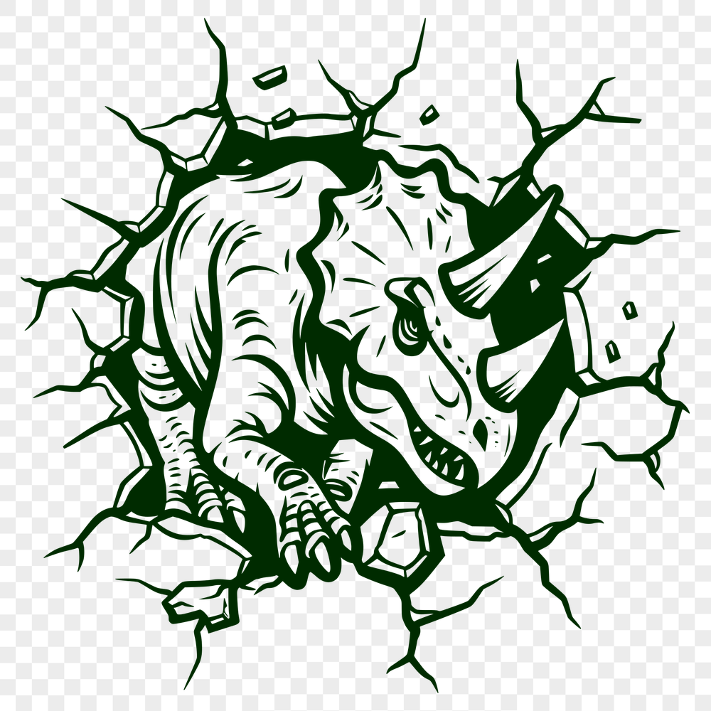 Free Unique Triceratops Illustration