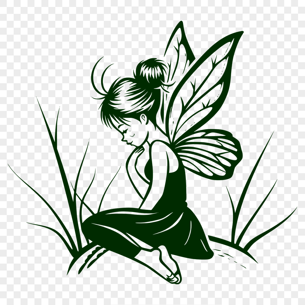 Artistic Fairy Vector Drawing