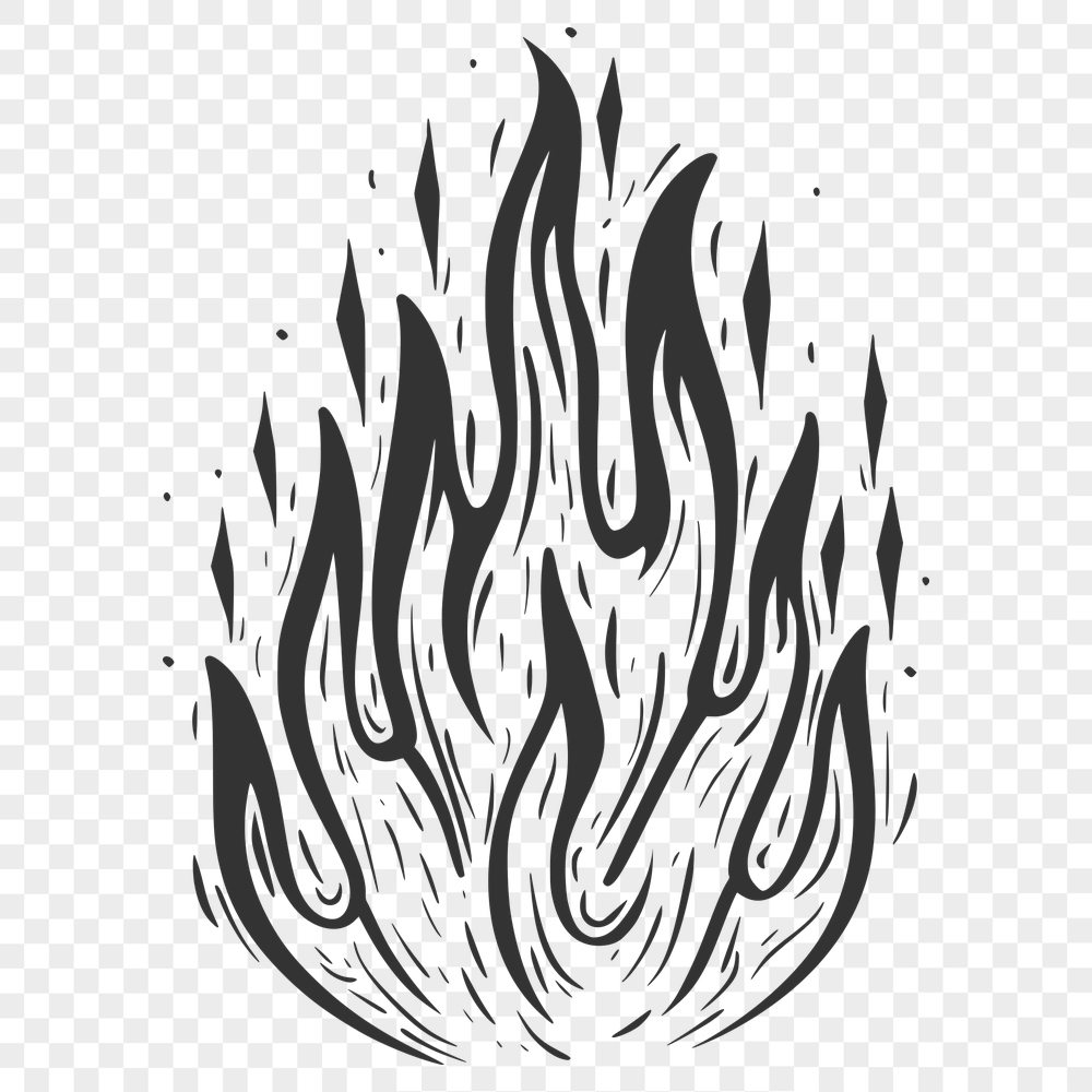 Free Stunning Fire Stencil