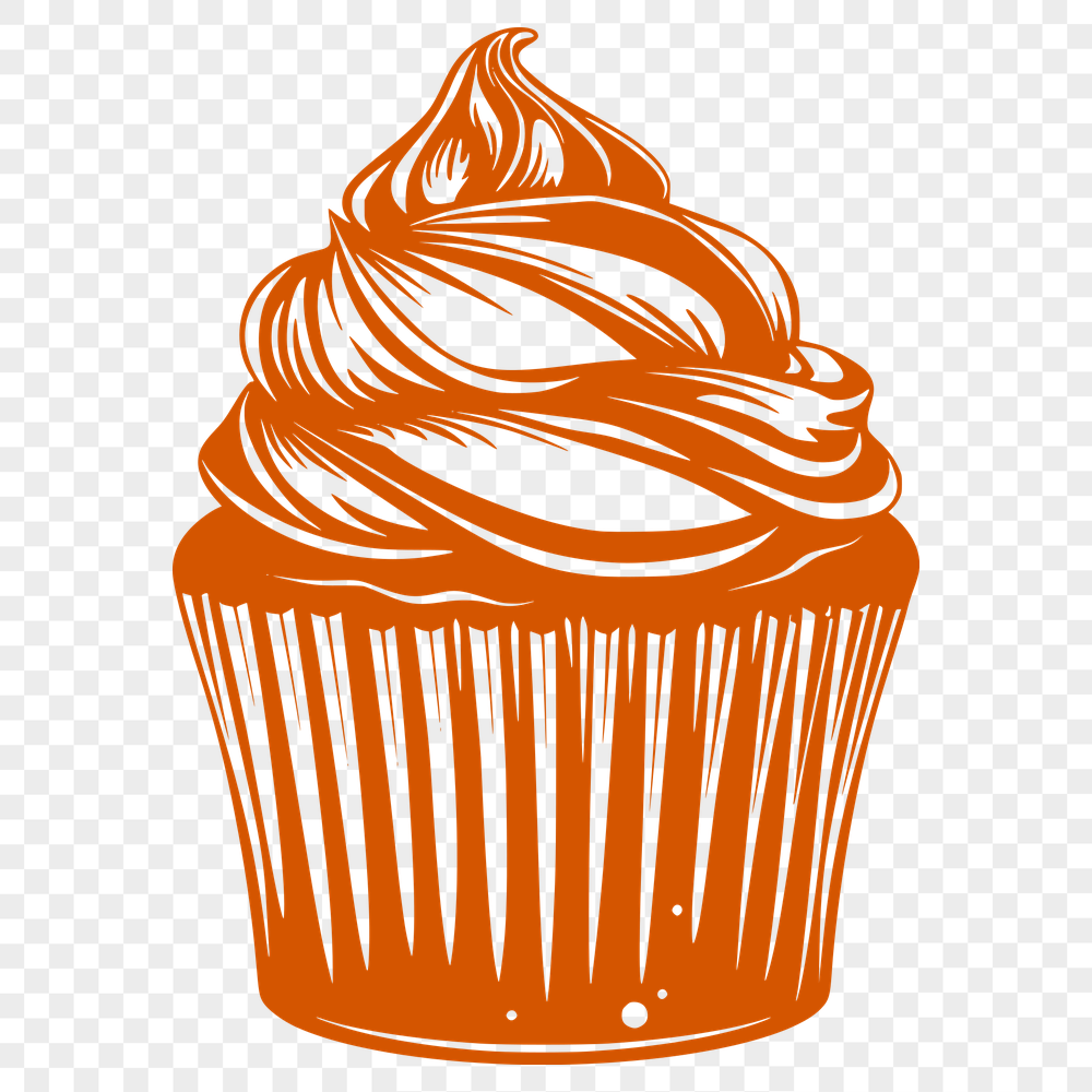 Free Cupcake In SVG & DXF