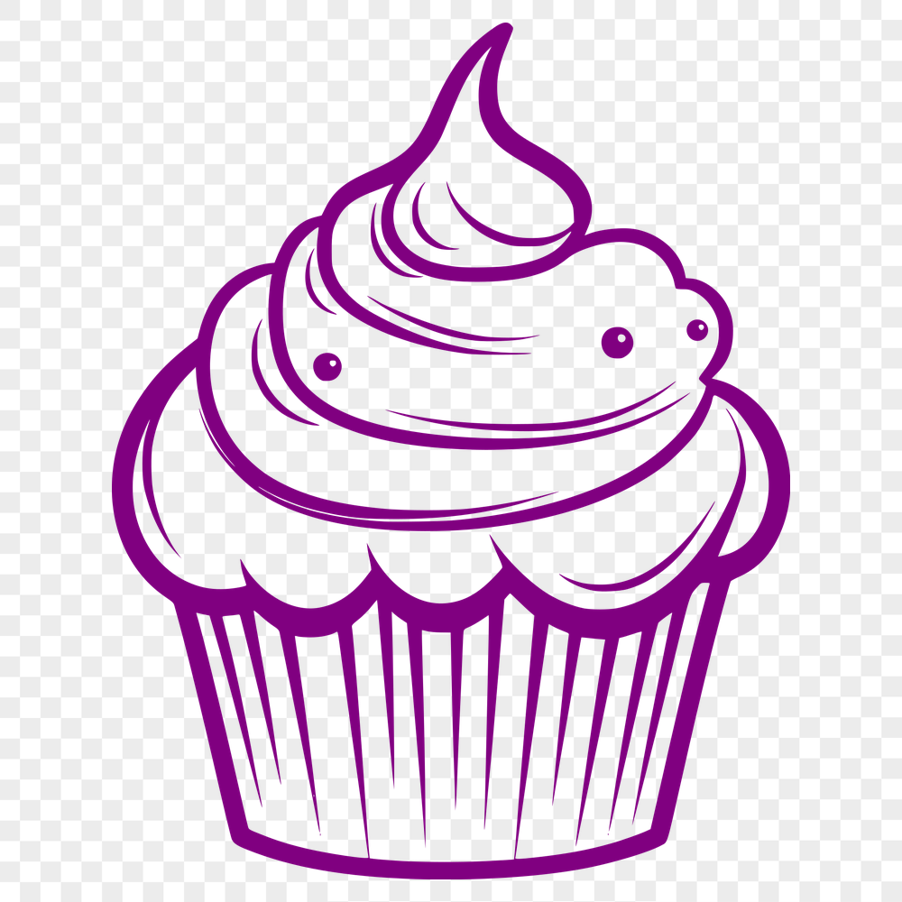 Artistic Cupcake - Sublimation PNG