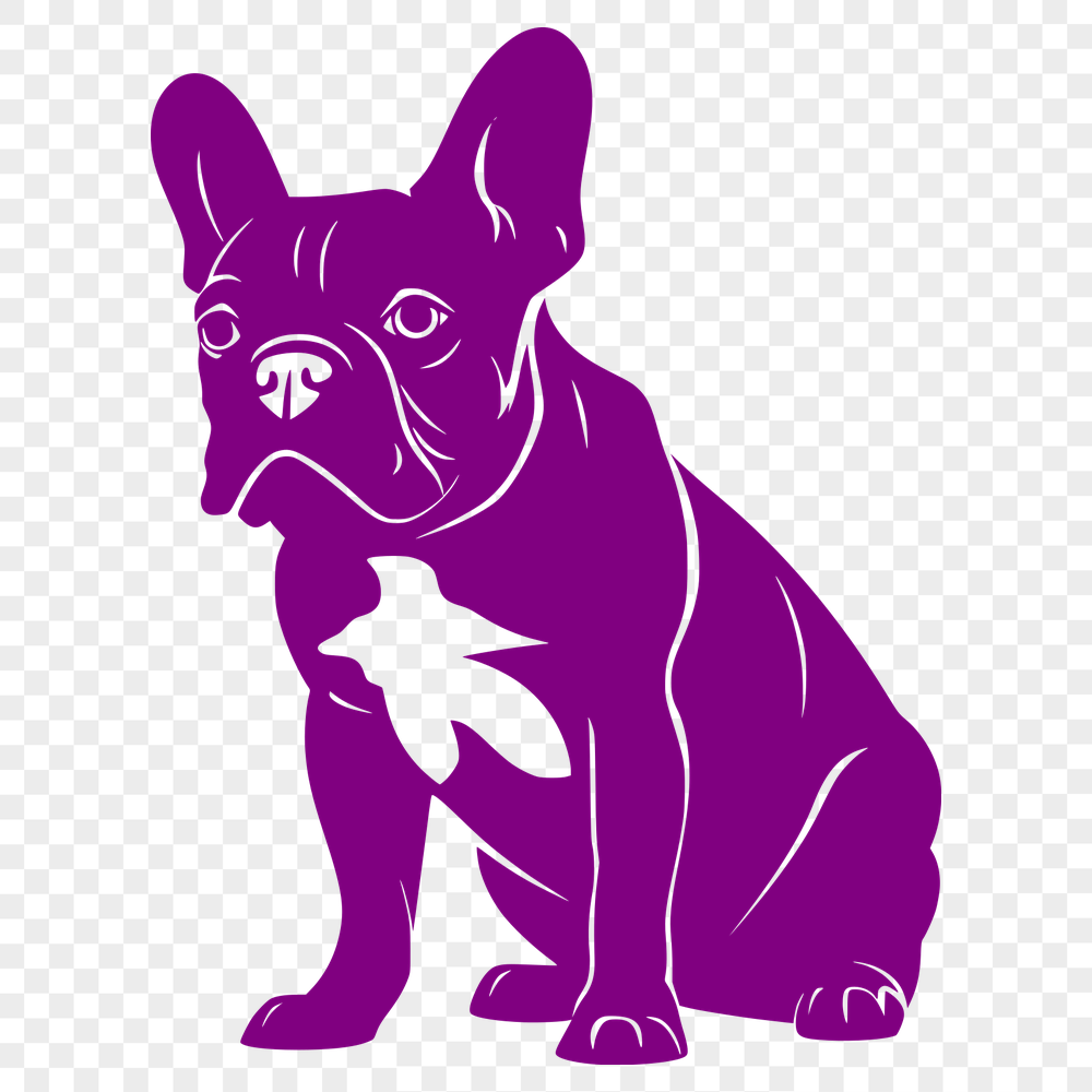 Sitting French Bulldog Template