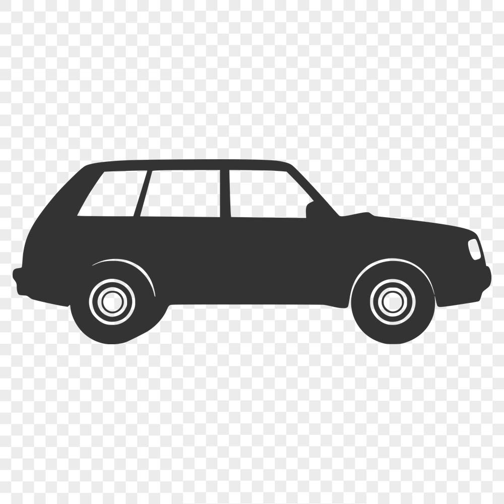 Car Illustration In SVG, PNG, PDF And DXF File Formats