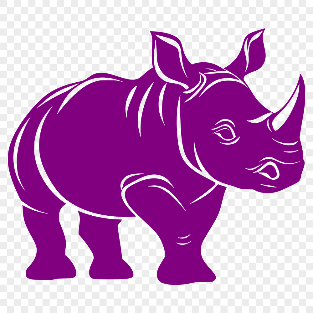 Beautiful Rhino DXF - For Vinyl Project