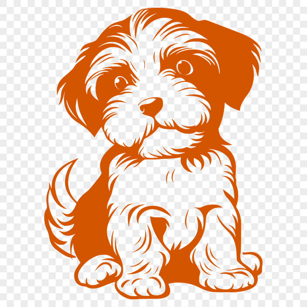 Unique Sitting Havanese Digital Drawing