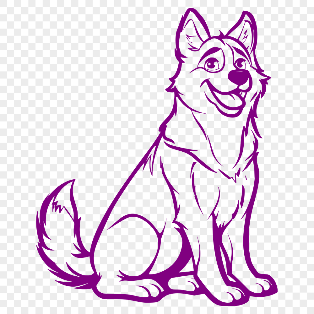 Sitting Husky Artwork