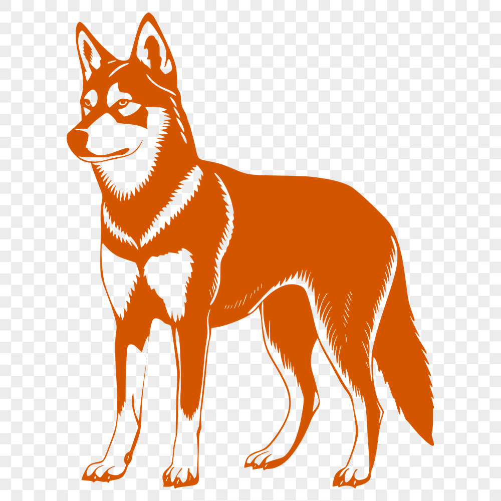 Standing Husky Decal