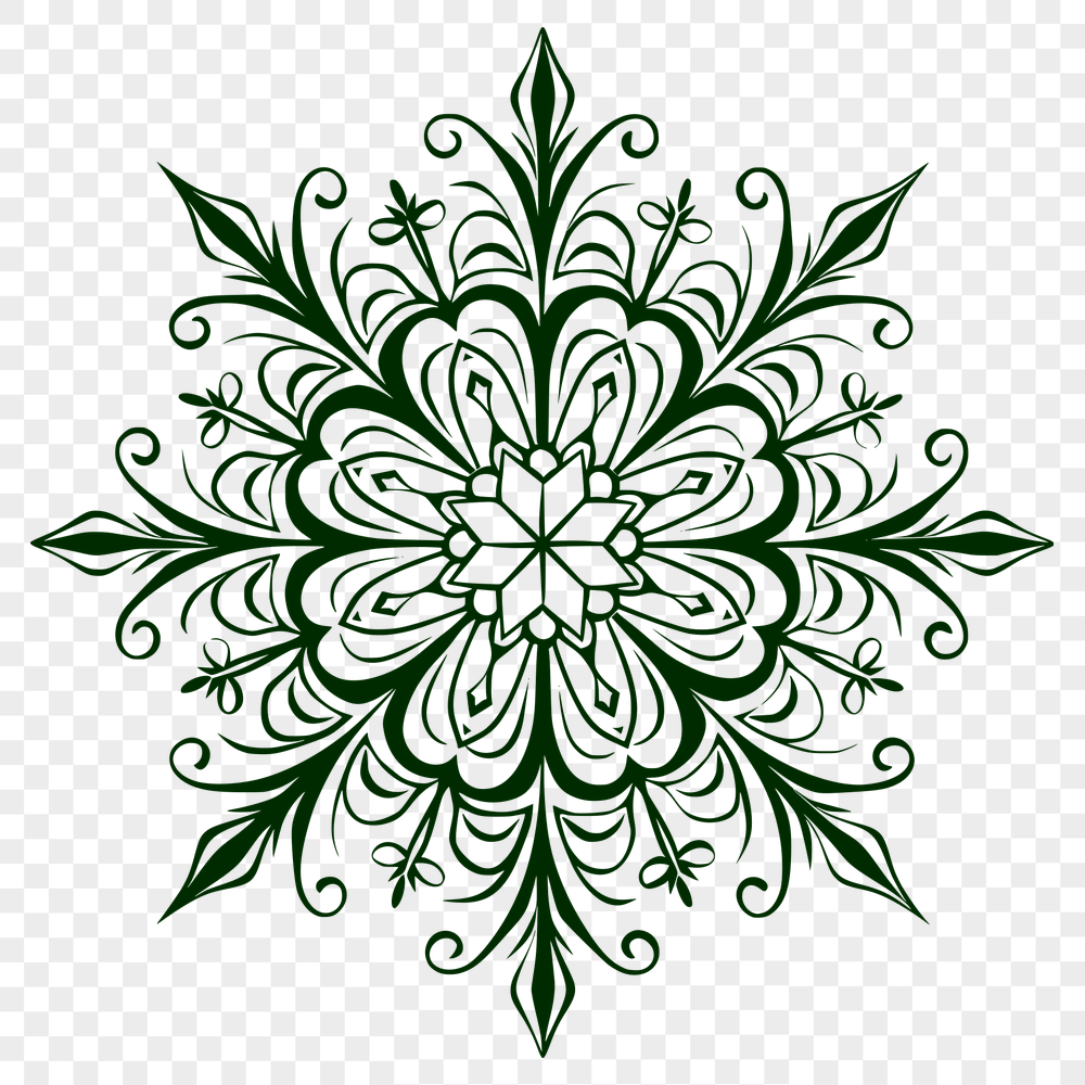 Ornate Snow Vector Art