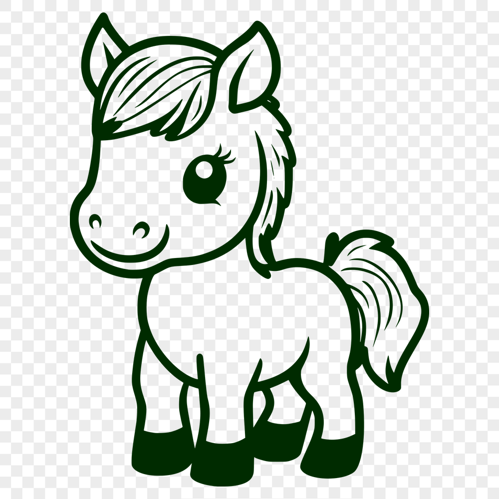 Free Unique Horse Vector Illustration DXF - Commercial Use