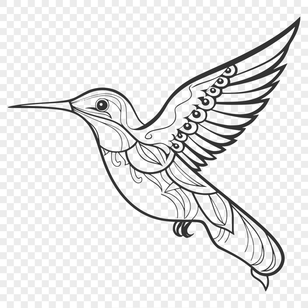 Free Unique Hummingbird Clip Art