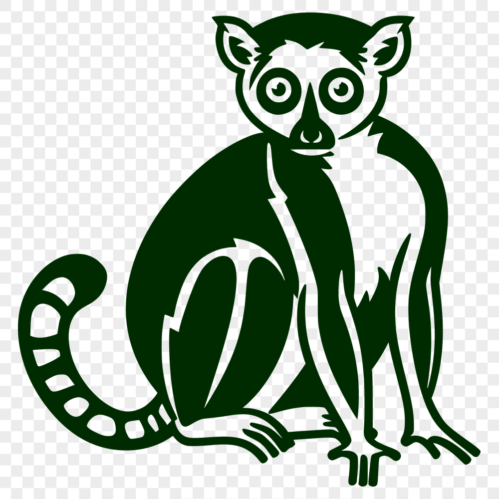 Unique Lemur Digital Drawing