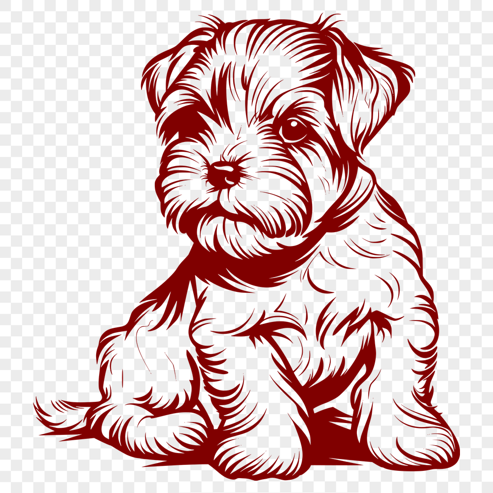 Creative Sitting Miniature Schnauzer PNG