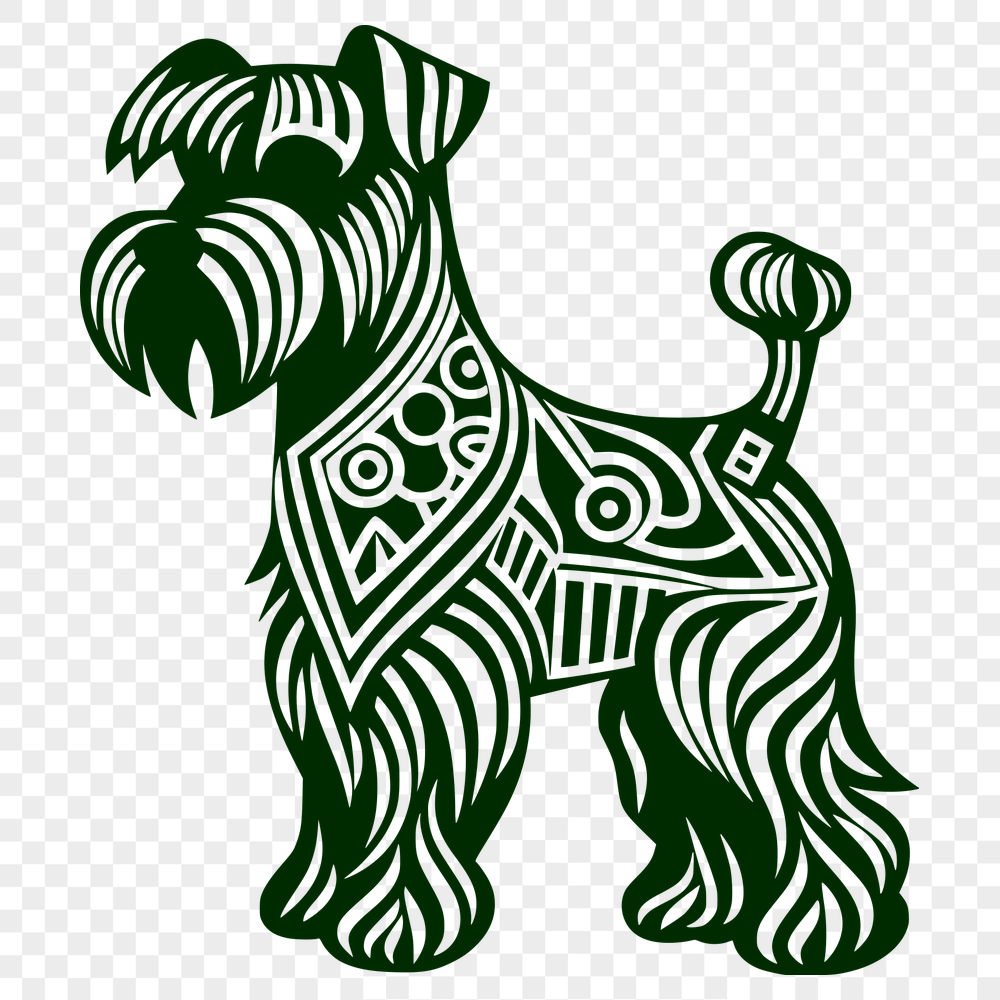 Artistic Miniature Schnauzer Clipart