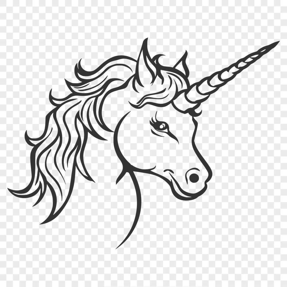 Free Artistic Unicorn Vector Drawing