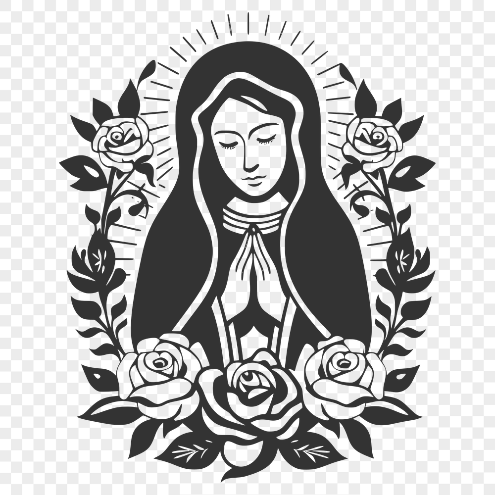 Free Free Virgin Mary Vector Craft File