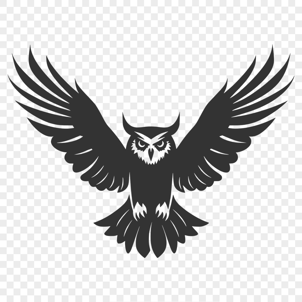 Stunning Flying Owl Vector Drawing