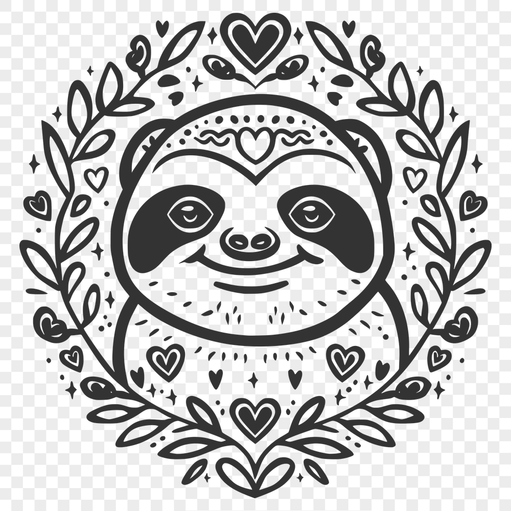 Free Creative Sloth Digital Drawing