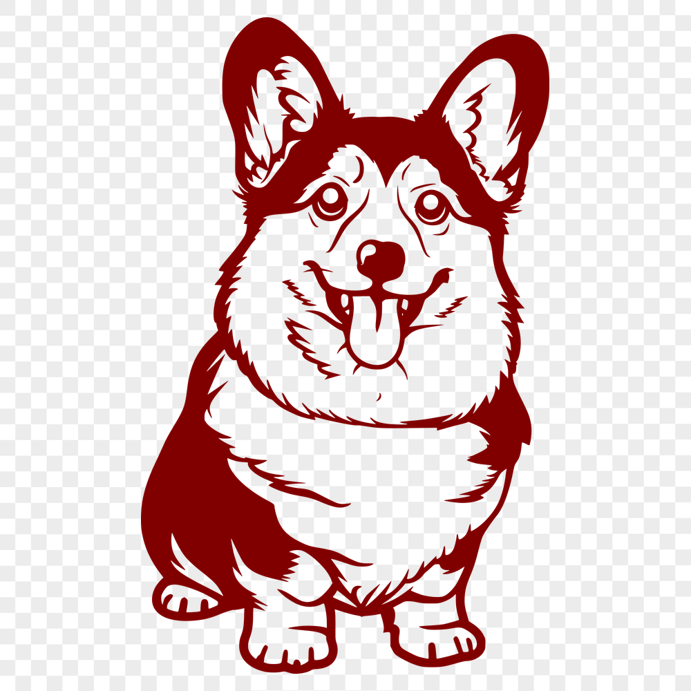 Creative Sitting Corgi PNG