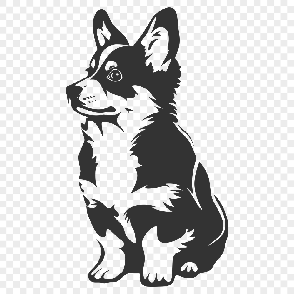 Artistic Corgi Digital Artwork