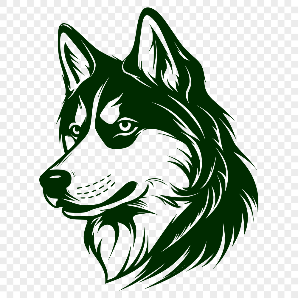 Free Beautiful Husky Stencil