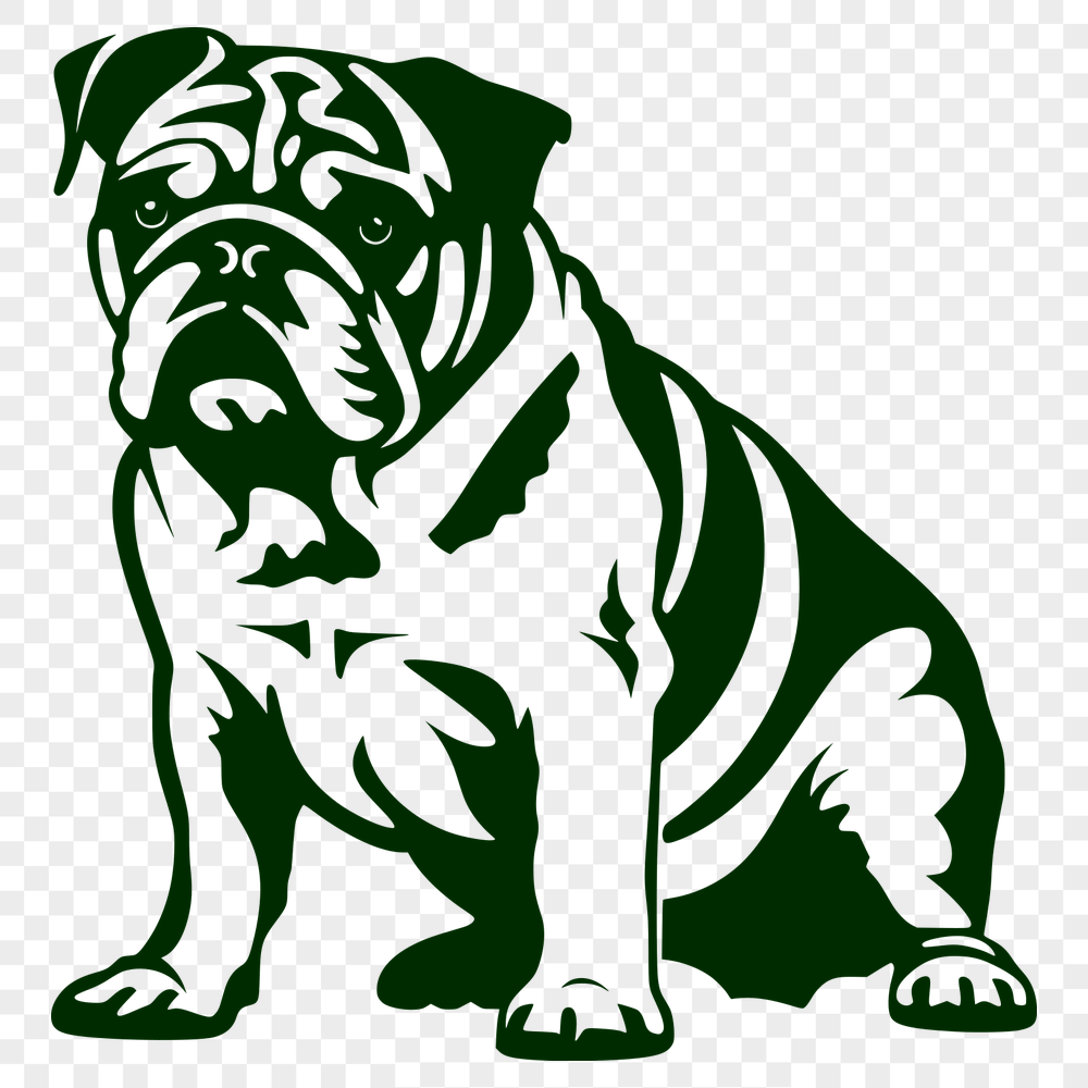 Unique Standing Bulldog Printable Image