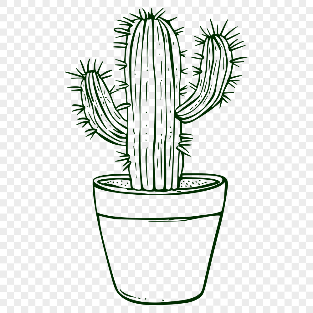 Free Beautiful Cactus Vector Illustration