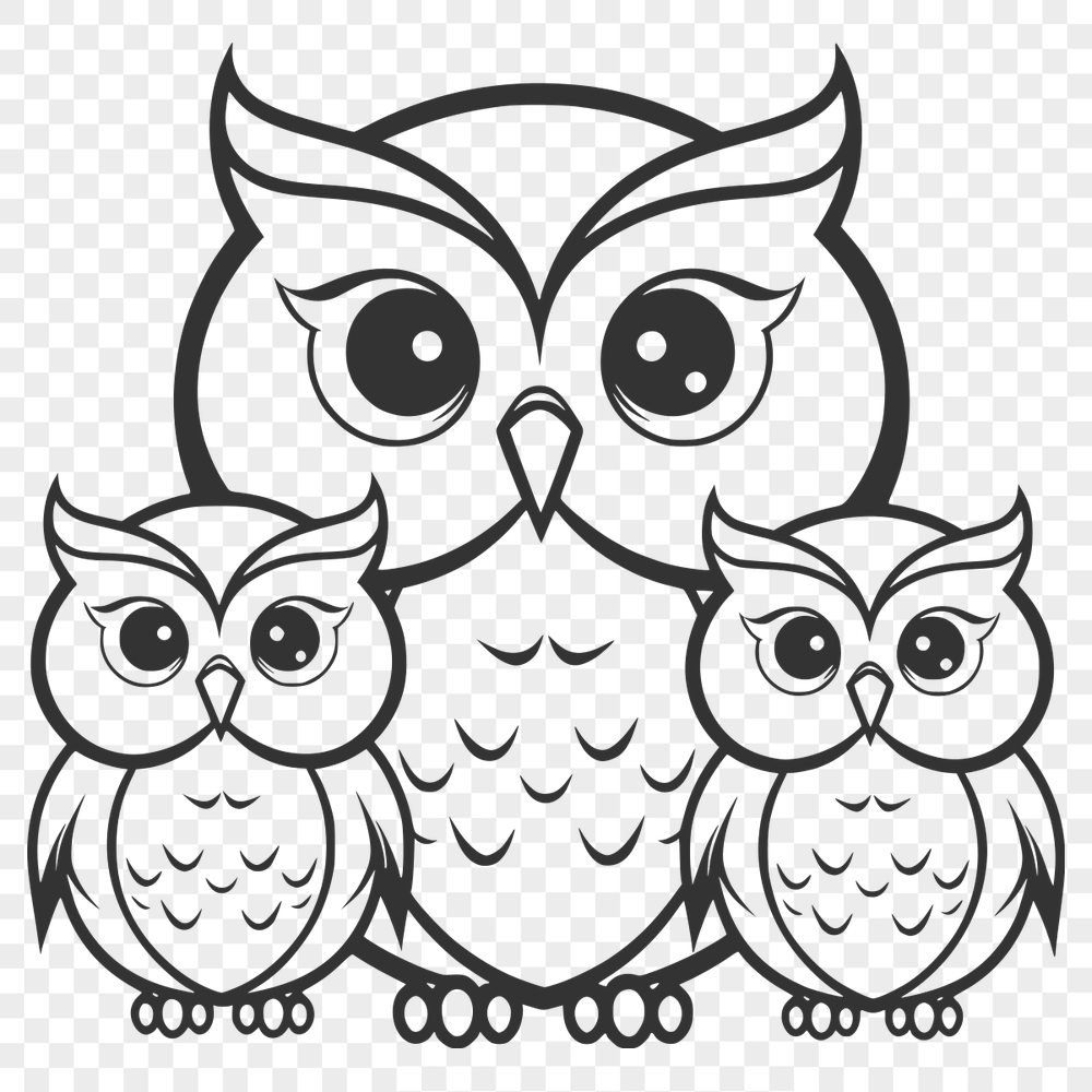 Free Owl SVG, PNG, PDF And DXF Files