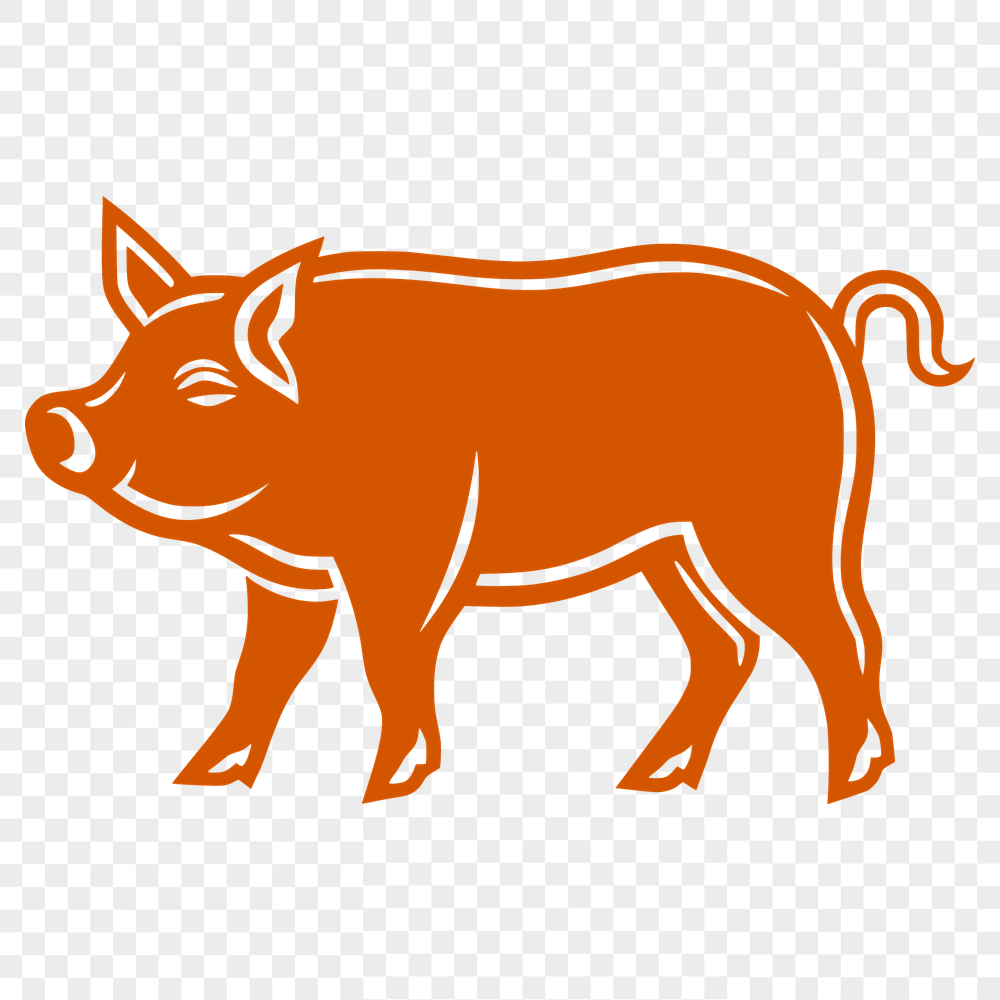 Artistic Standing Pig Image