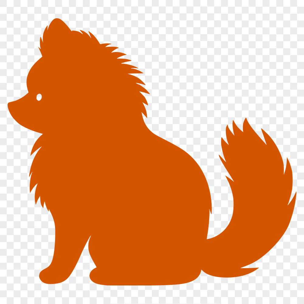 Cute Sitting Pomeranian Vector Image