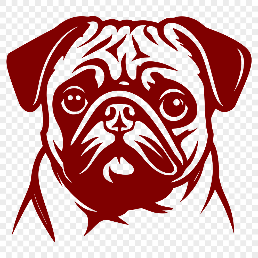 Unique Pug Decal