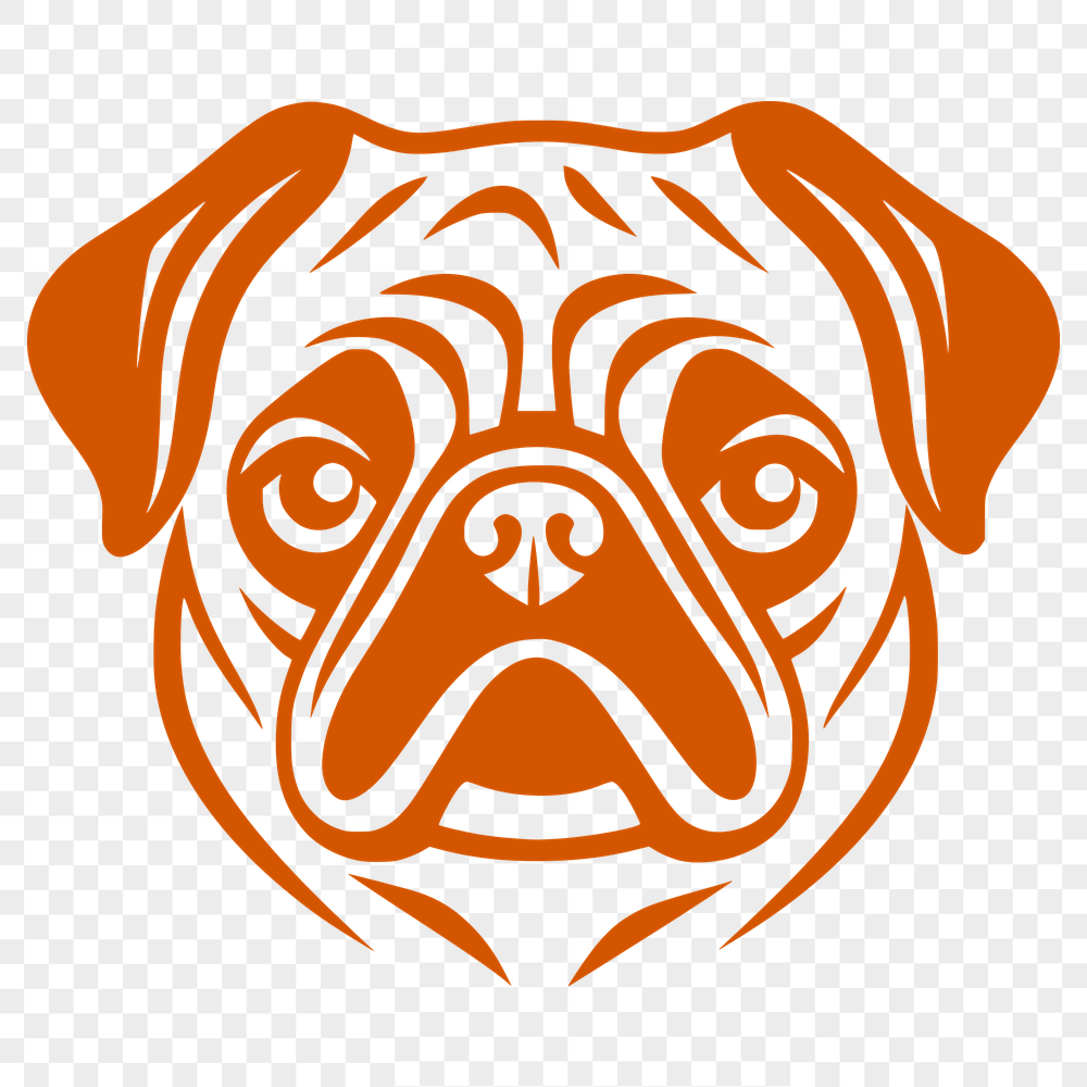 Creative Pug SVG, PNG, PDF And DXF Files