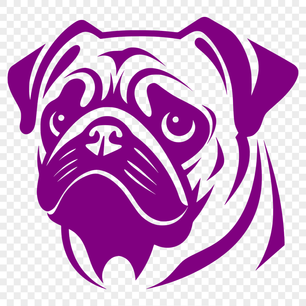 Stunning Pug Vector Art