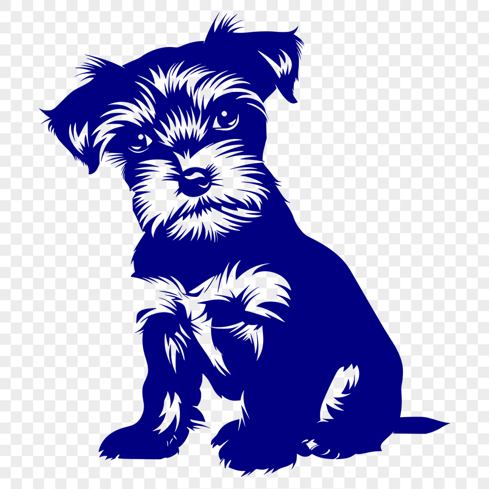 Sitting Miniature Schnauzer Printable Image