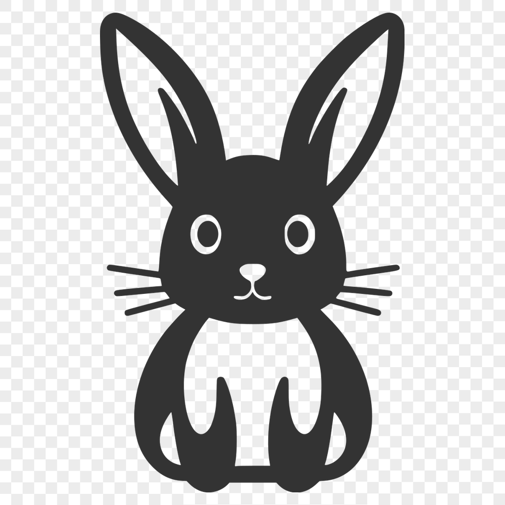 Rabbit SVG, PNG, PDF And DXF Files