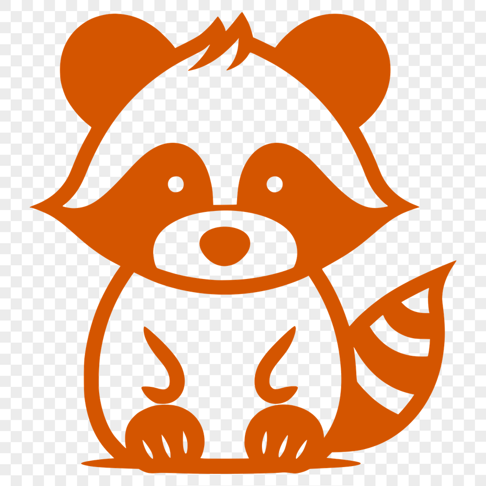 Racoon SVG, PNG, PDF And DXF Files