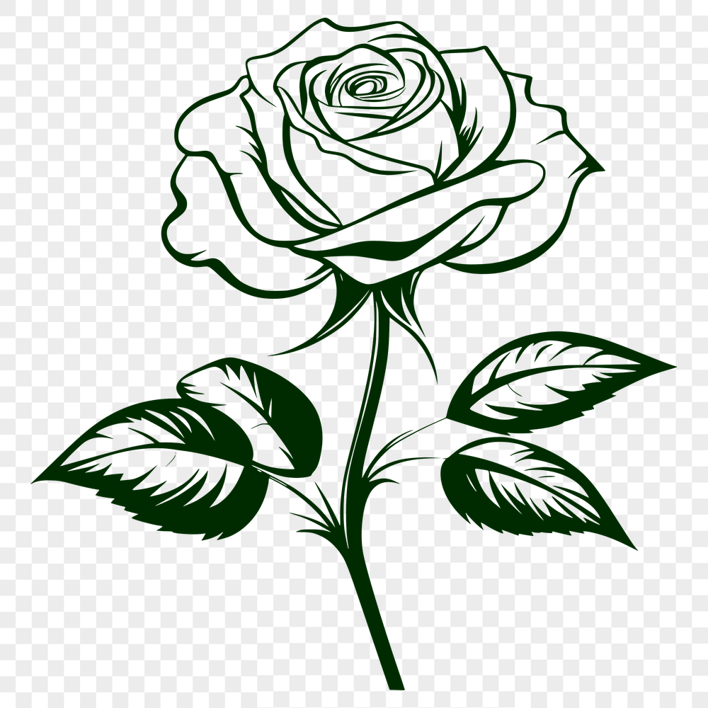 Creative Rose Printable Image In PDF For Free Download