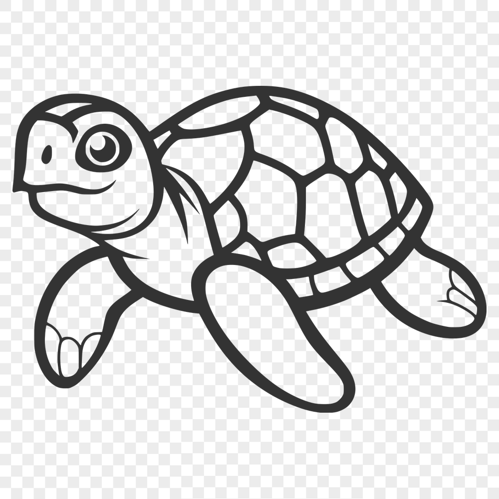 Stunning Sea Turtle DXF