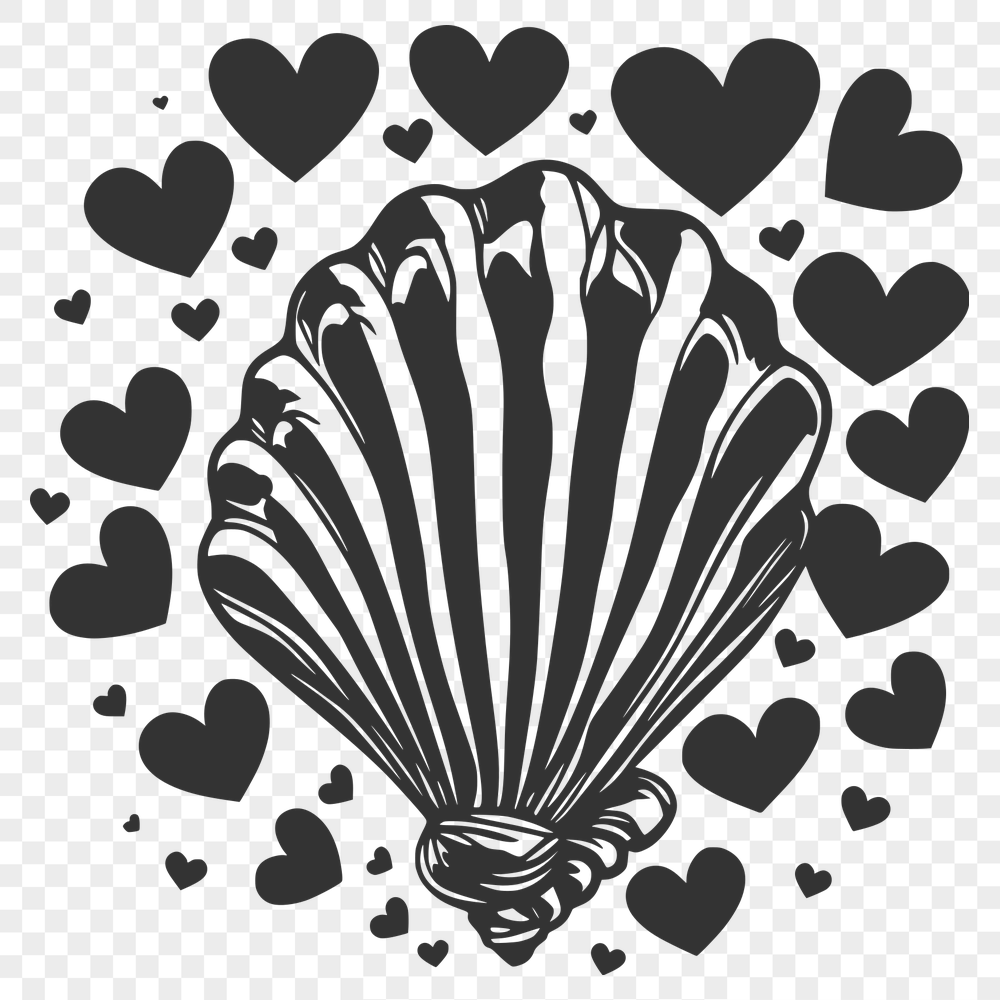 Beautiful Seashell In SVG, PNG, PDF And DXF File Formats - Free