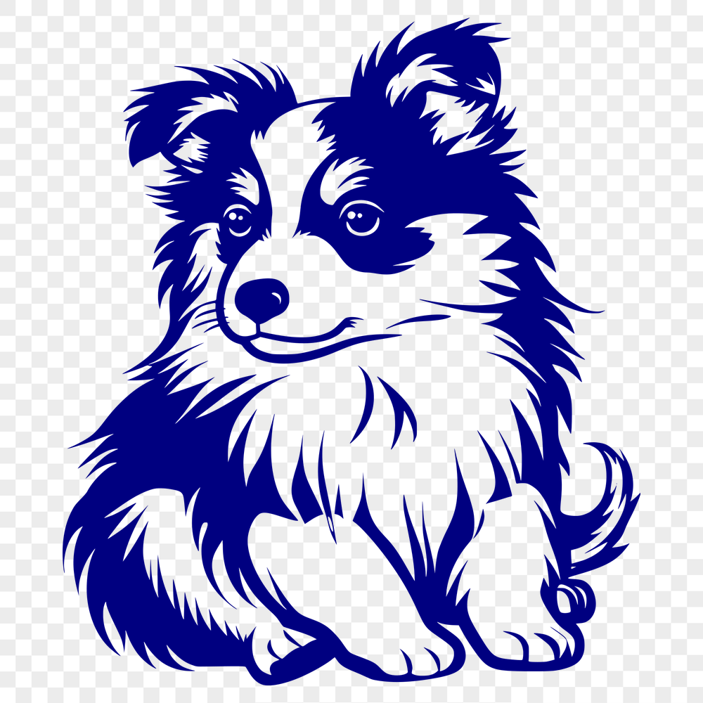 Unique Shetland Sheepdog Vector Craft File