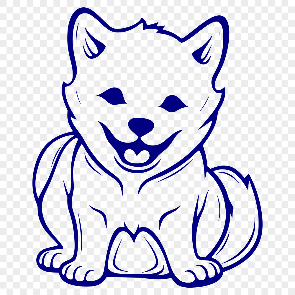 Unique Sitting Dog Decal