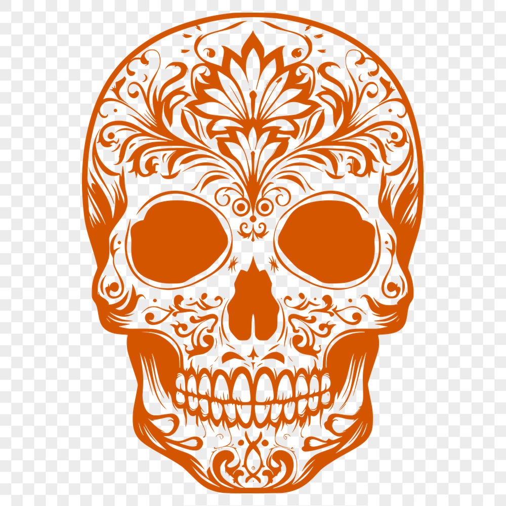 Beautiful Skull - Laser PNG