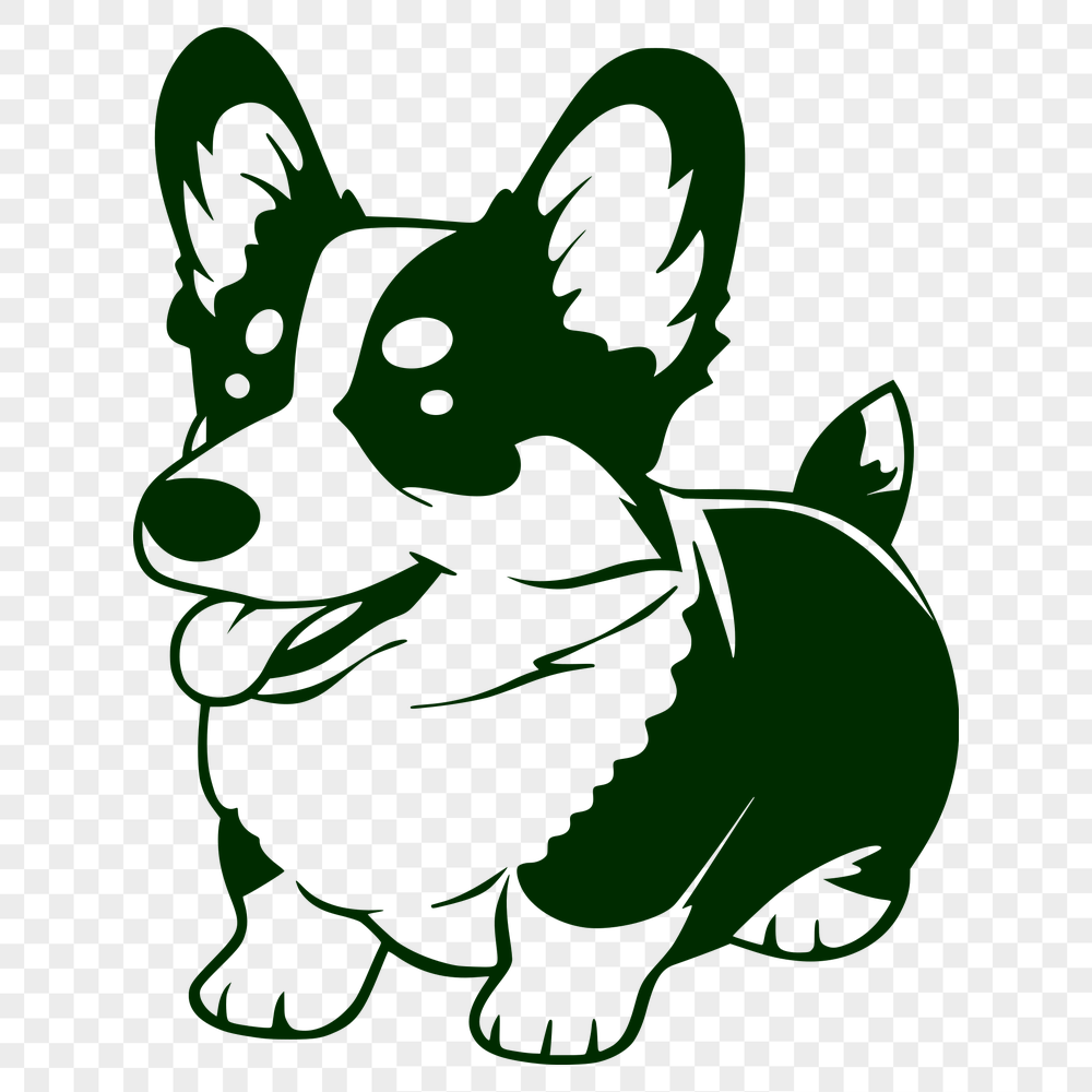 Unique Corgi Stencil